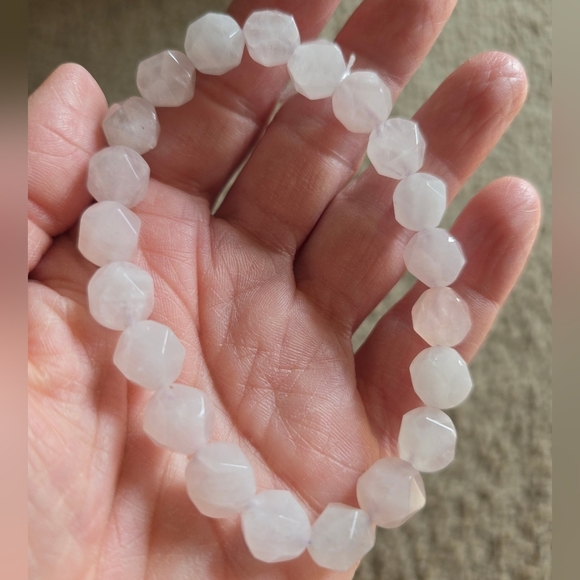 10mm Pink Quartz Bracelet - Picture 5 of 10